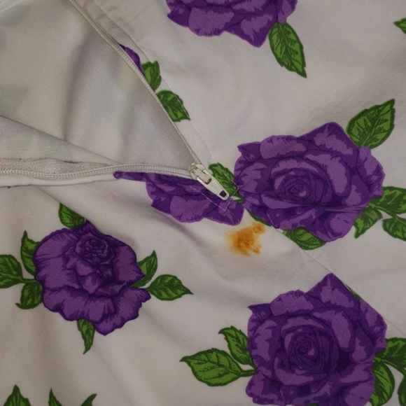 GUC Dressbarn Spring/Easter White/Purple Dress - Picture 7 of 8